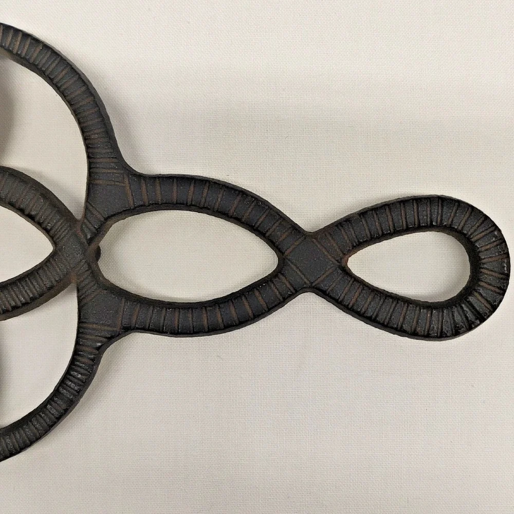 EMIC (EMIG) T57‎ Vintage Cast Iron Hex Circles Trivet Pot & Pan Holder
